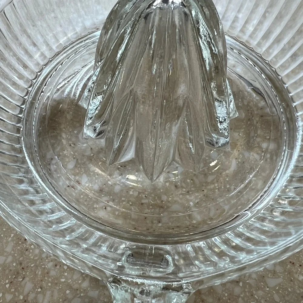 Vintage Clear Glass Lemon Juicer Anchor Hocking